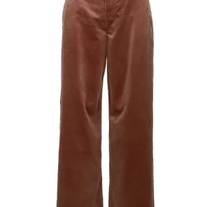 Pantaloni Eiffel in Velluto Marroni con Gamba Dritta