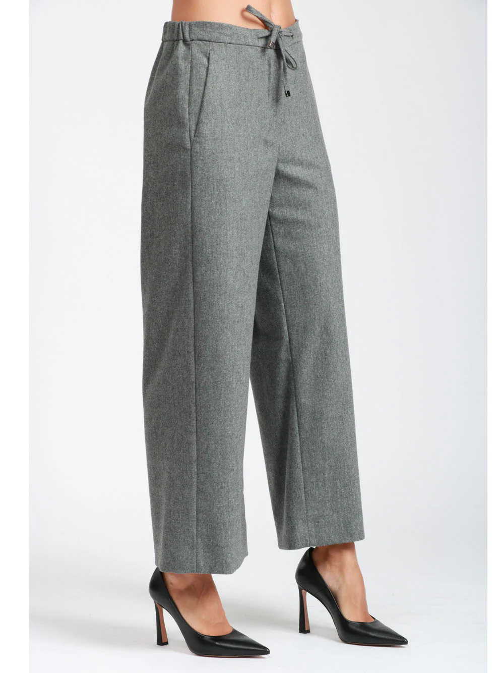 Pantaloni Floria Jogger in Lana Grigi - immagine 4