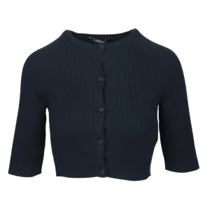 Cardigan Kassel Crop a Costine piccole Blu Notte