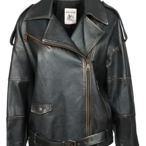 Giubbino Bomber Ruby in Pelle Nero