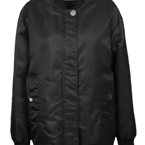 Bomber Imbottito Agape in Twill Antigoccia Nero Oversize