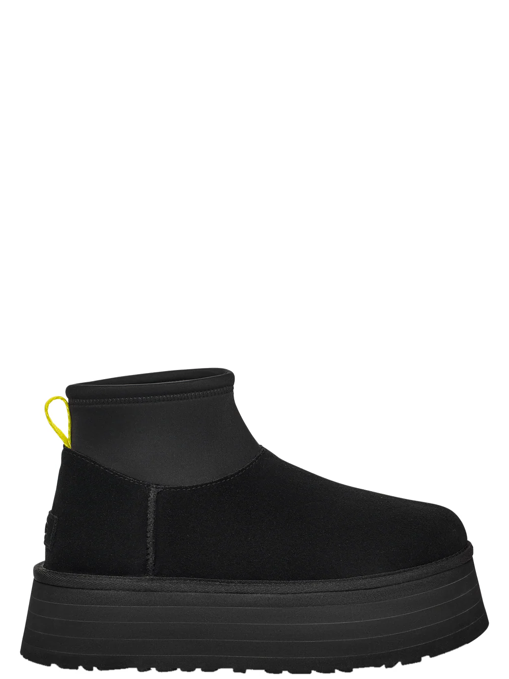 Stivali Classic Mini Dipper in Suede Neri con Imbottitura in Lana - immagine 2