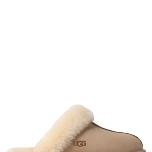 Scarpe Slippers Disquette in Suede Sabbia