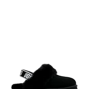 Scarpe Slippers Funkette in Suede Nere