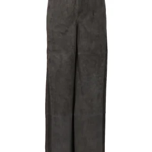 Pantaloni Corso Europa in Pelle Scamosciata Grigi