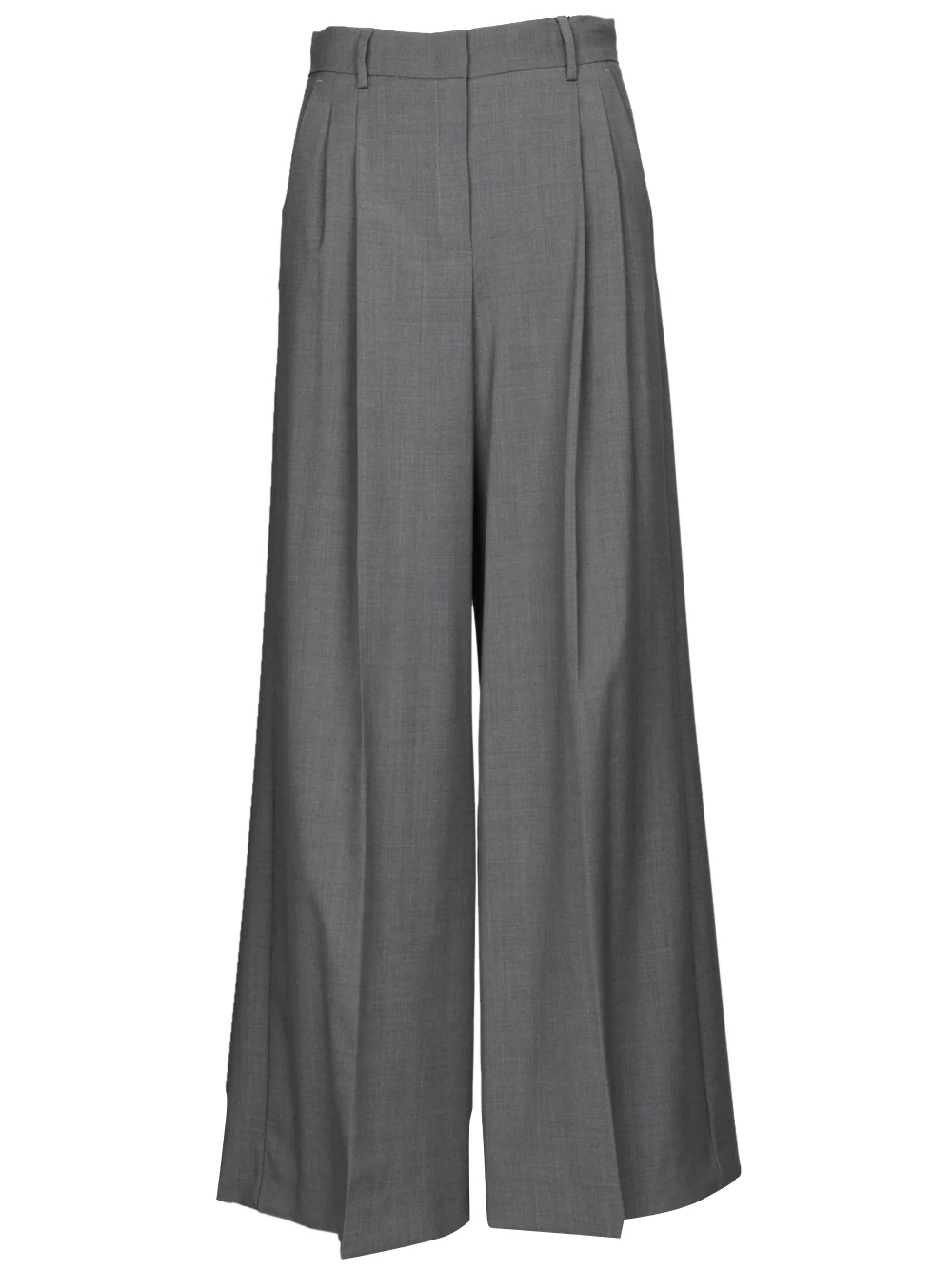 Pantaloni Adelfi in Lana Stretch Grigi - immagine 2
