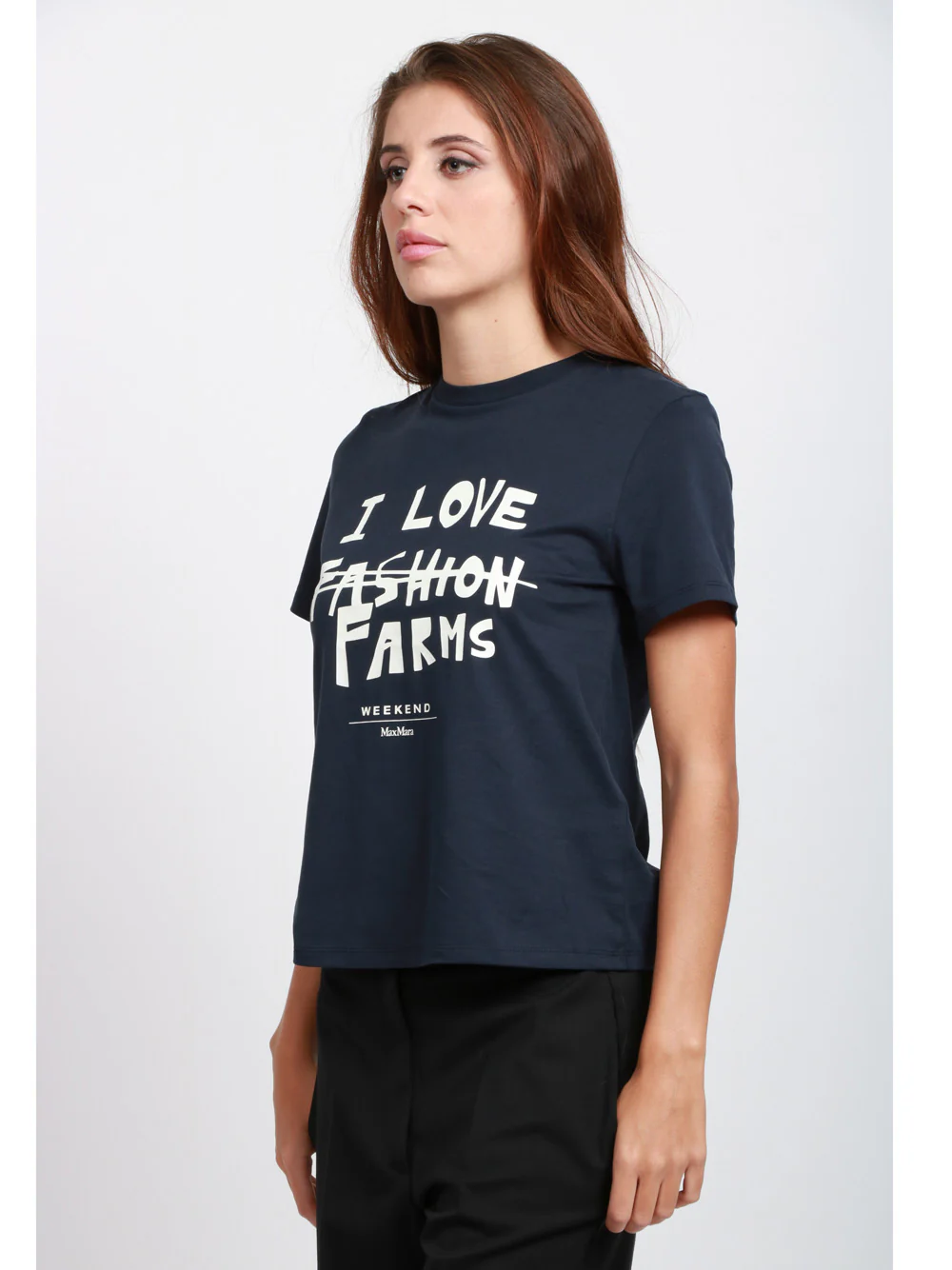 T-Shirt Clown Girocollo in Cotone Blu con Scritta - immagine 5