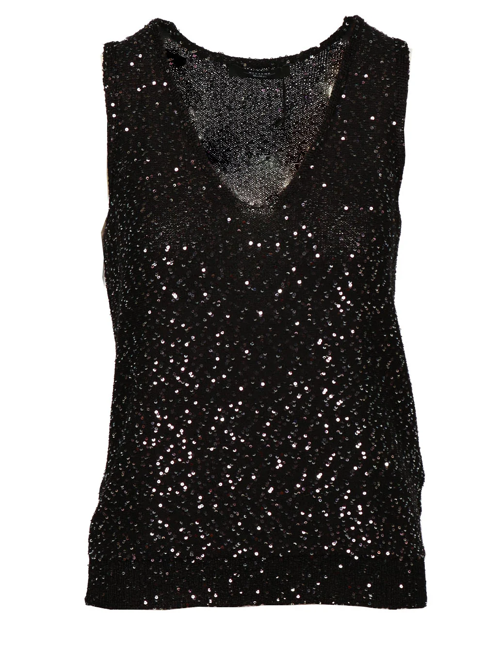 Top Colomba in Filo di Paillettes Nero - immagine 2