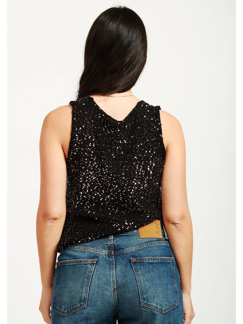 Top Colomba in Filo di Paillettes Nero - immagine 6