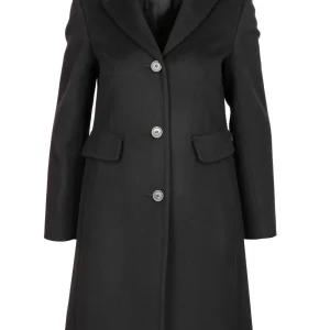Cappotto Tevere Monopetto in Lana Vergine Nero