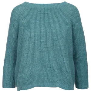 Maglia Xeno a Costine in Misto Mohair Azzurra
