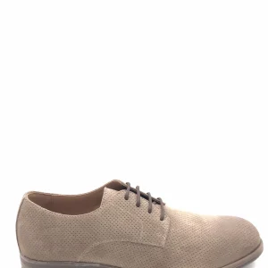 Scarpa allacciata micro forata taupe