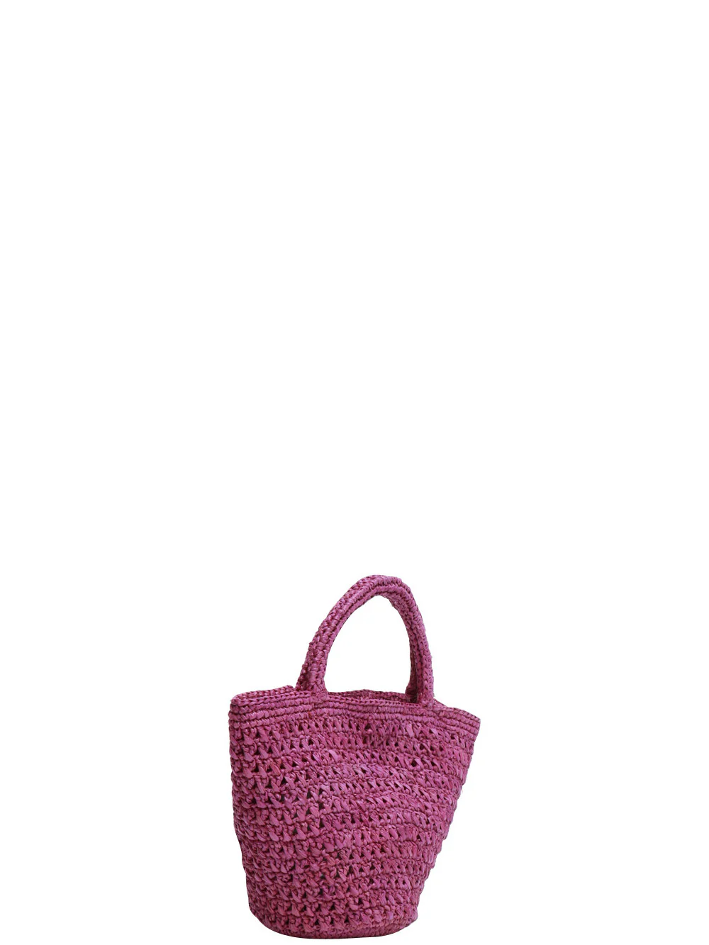 Borsa a Mano Alba Piccola in Rafia Viola conTracolla - immagine 3