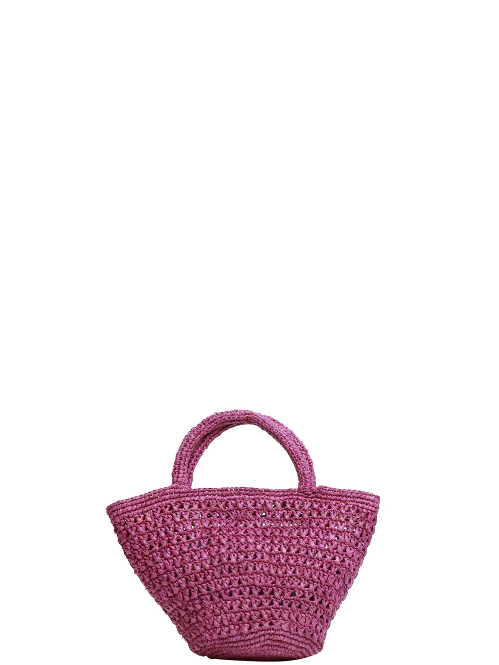 Borsa a Mano Alba Piccola in Rafia Viola conTracolla - immagine 5