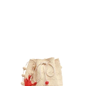Borsa Secchiello in Paglia con Granchio Arancio e Corda