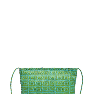 Borsa Pochette Parimula con Tracolla Verde e Celeste