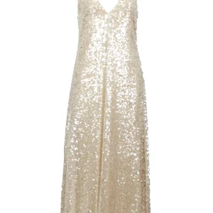 Vestito Lungo in Paillettes Avorio