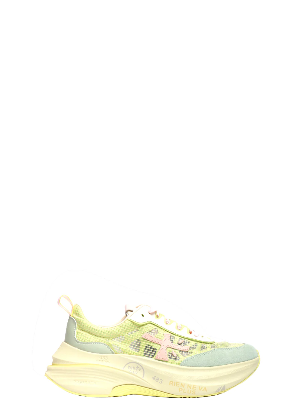 Scarpe Sneakers Hill in Pelle Lime