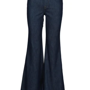 Jeans Retro Flare a Zampa in Denim Blu Scuro