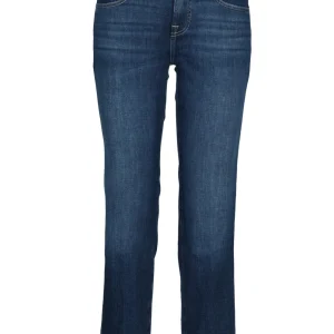 Jeans Calie in Denim di Cotone Blu Gamba Dritta