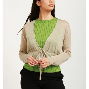 Cardigan Cache Coeur Oro con Lurex