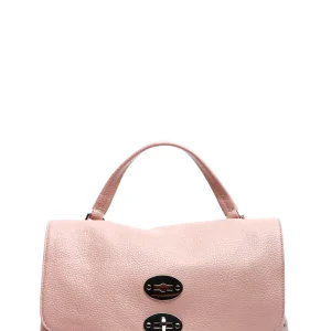 Borsa a Mano Postina Daily Small in Pelle Rosa con Tracolla