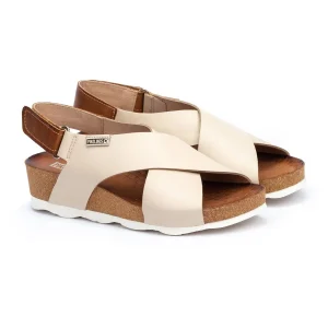 Pikolinos sandali donna con zeppa in pelle MAHON