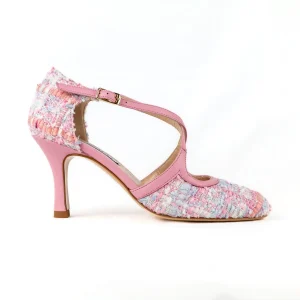 WALTER VIOLET Dècolletè tacco alto bouclè+pelle 7014