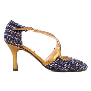 WALTER VIOLET Dècolletè tacco alto bouclè+pelle 7014-I